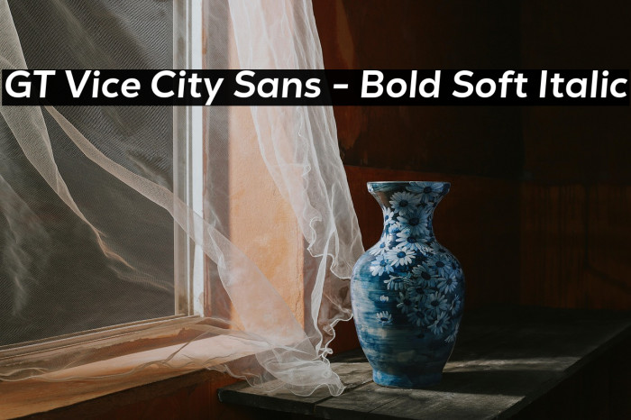 GT Vice City Sans - Bold Soft Italic Example 3