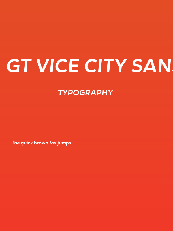 GT Vice City Sans - Bold Soft Italic Poster