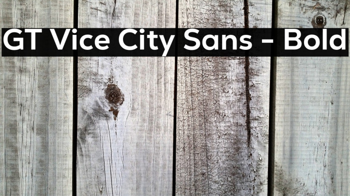 GT Vice City Sans - Bold Example 1
