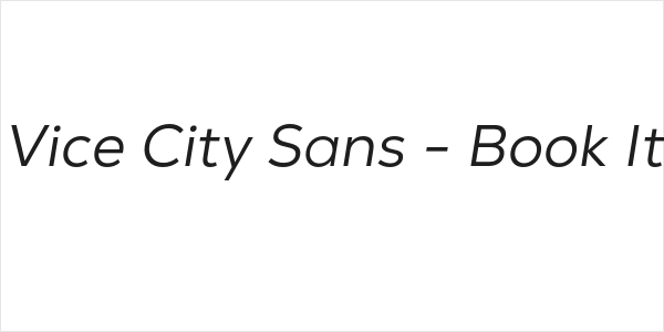 GT Vice City Sans - Book Italic Logo