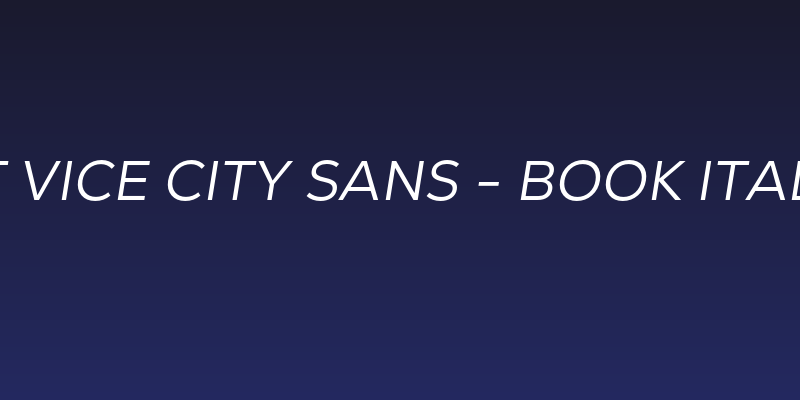 GT Vice City Sans - Book Italic Social Header