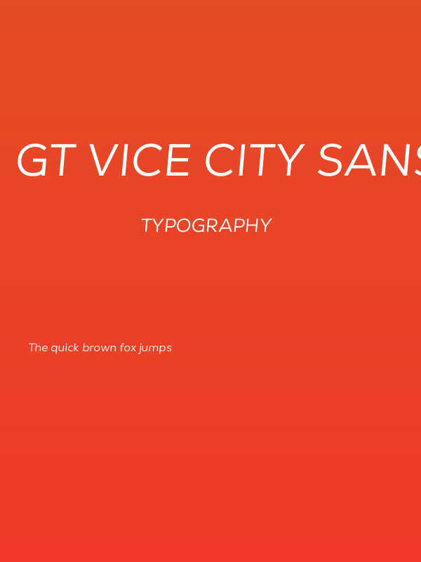 GT Vice City Sans - Book Soft Italic Poster