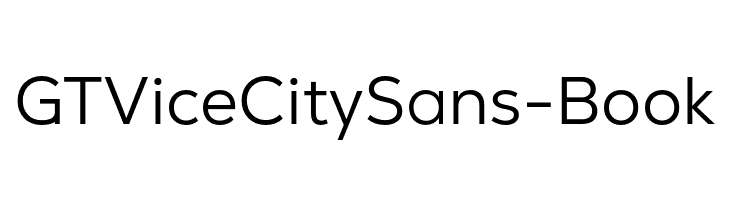 GT Vice City Sans - Book Шрифта