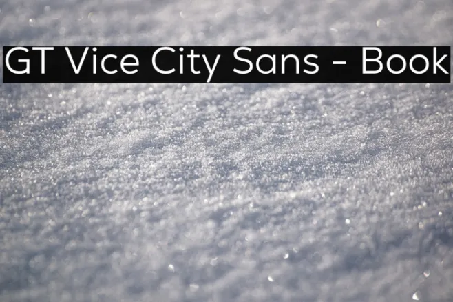 GT Vice City Sans - Book Example 2