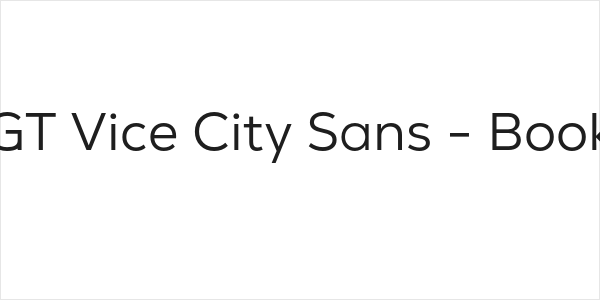 GT Vice City Sans - Book Logo