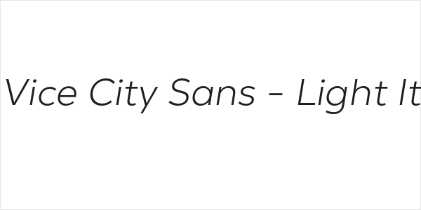 GT Vice City Sans - Light Italic Logo