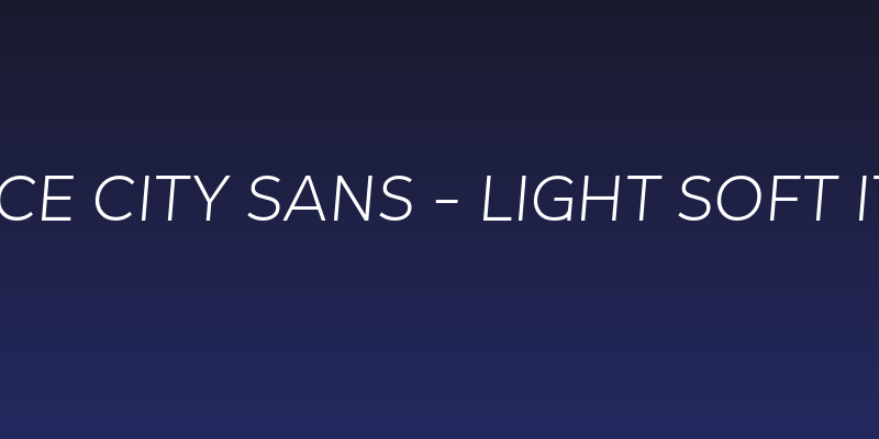 GT Vice City Sans - Light Soft Italic Social Header