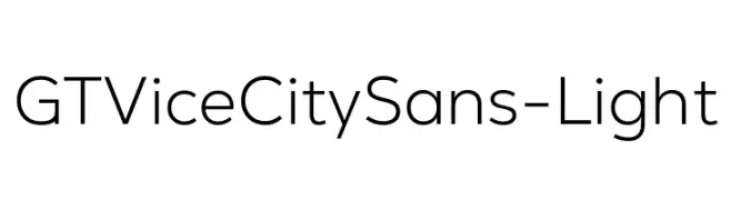 GT Vice City Sans - Light  Fuentes Gratis Descargar