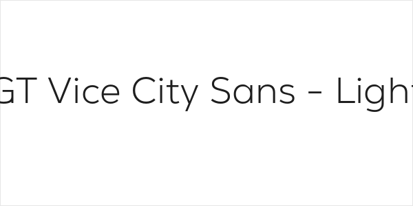 GT Vice City Sans - Light Logo
