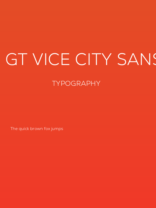 GT Vice City Sans - Light Poster