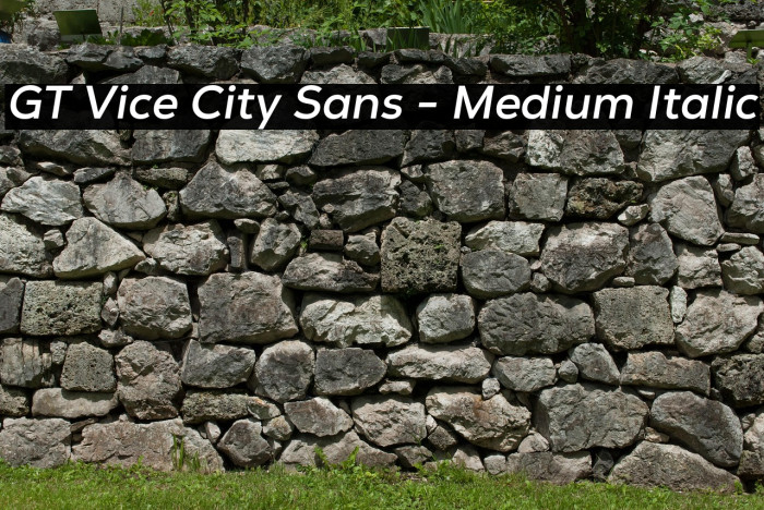 GT Vice City Sans - Medium Italic Example 1