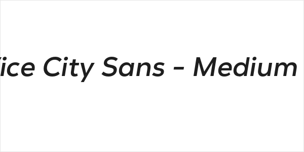 GT Vice City Sans - Medium Italic Logo