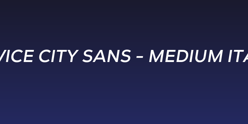 GT Vice City Sans - Medium Italic Social Header