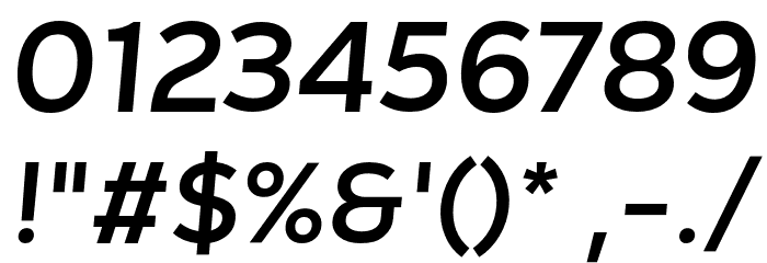 GT Vice City Sans - Medium Soft Italic Font OTHER CHARS
