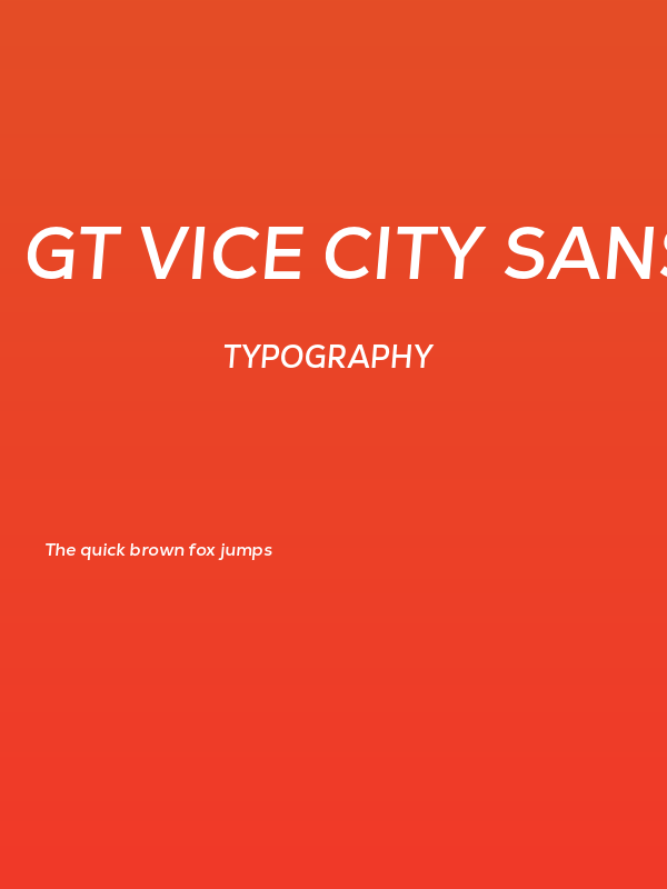 GT Vice City Sans - Medium Soft Italic Poster