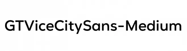 GT Vice City Sans - Medium  Free Fonts Download