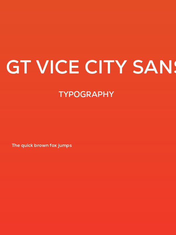 GT Vice City Sans - Medium Poster