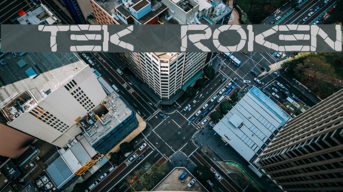 Gtek Broken Font examples