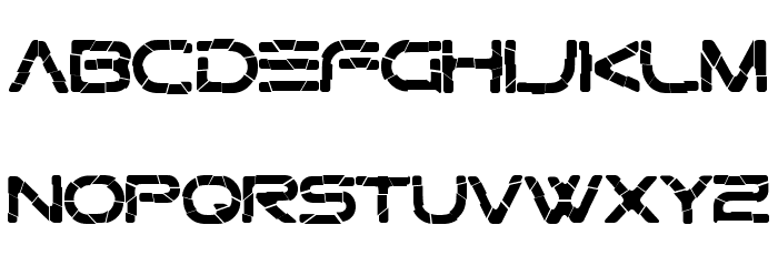 Gtek Broken Font LOWERCASE