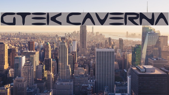 Gtek Caverna Font examples