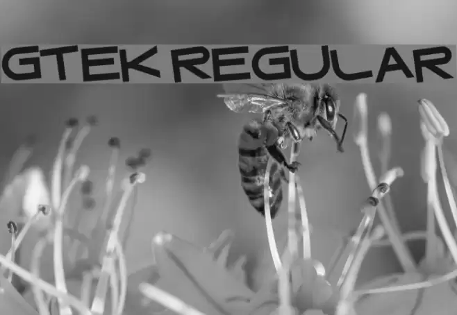 Gtek Regular フォント examples