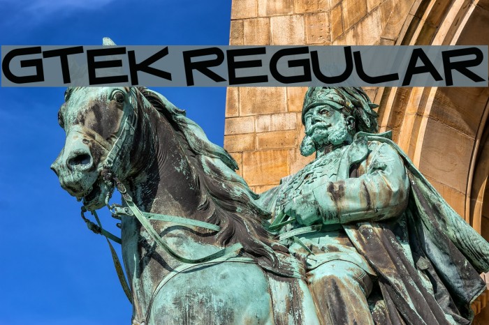 Gtek Regular Font examples