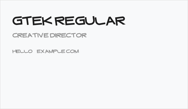 Gtek Regular Business Card