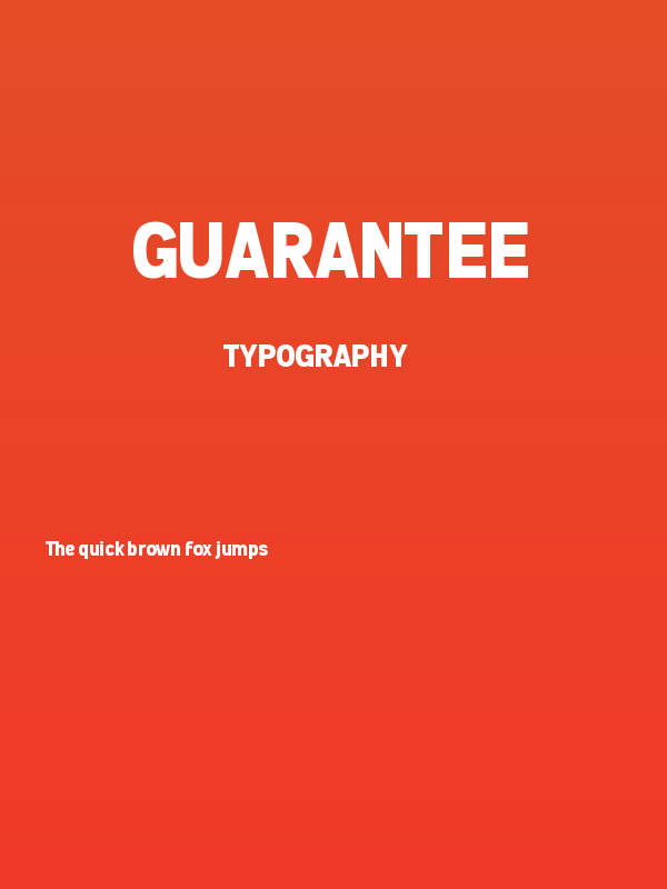 GUARANTEE Poster
