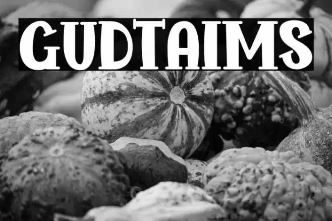 GUDTAIMS Font examples
