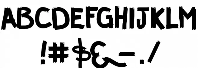 GUERRILLA FONT Font OTHER CHARS