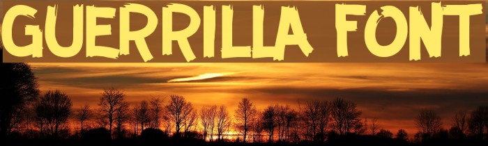 GUERRILLA FONT Font examples