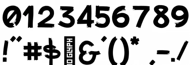 GUERRILLA Normal Font OTHER CHARS