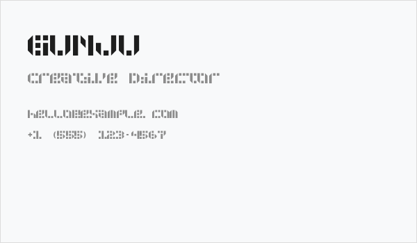 GUNJU Business Card