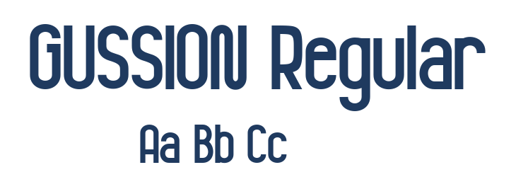 GUSSION Regular Font Preview