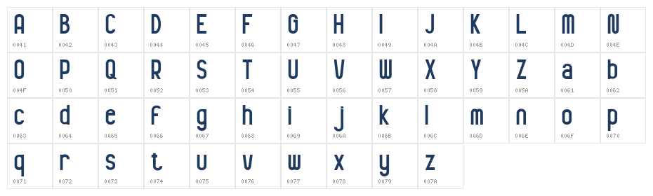 GUSSION Regular Character Map