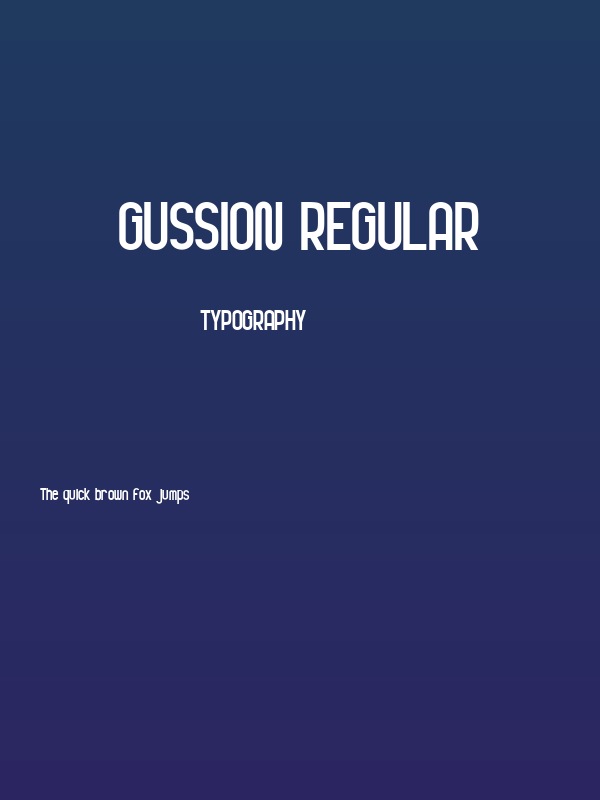 GUSSION Regular Poster