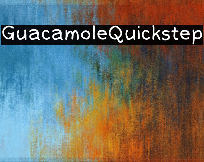 GuacamoleQuickstep Font examples