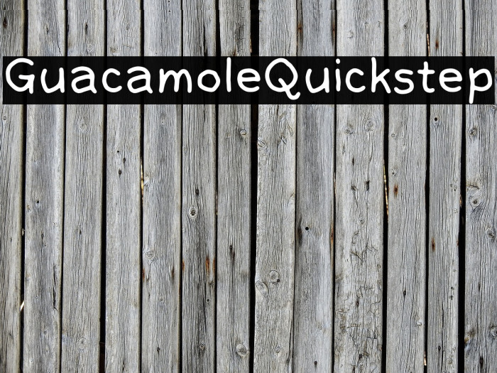 GuacamoleQuickstep Font examples