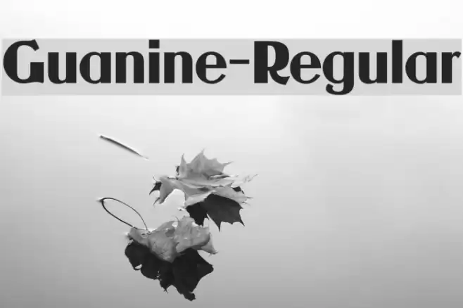 Guanine-Regular Fonte examples