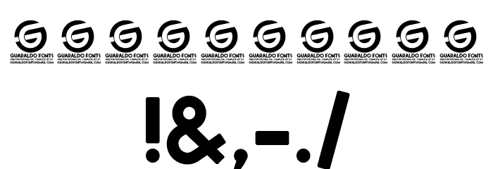 Guaraldo Personal Use Font OTHER CHARS