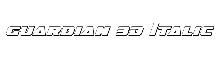 Guardian 3D Italic फ़ॉन्ट