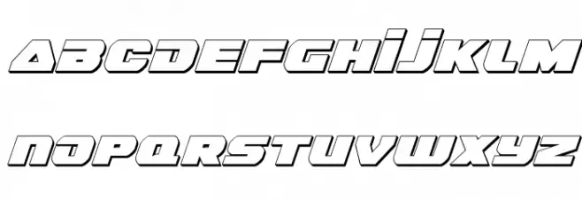 Guardian 3D Italic Schriftart Groß