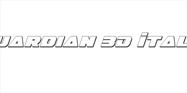Guardian 3D Italic Logo