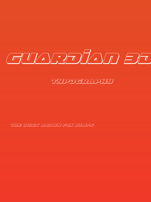 Guardian 3D Italic Poster