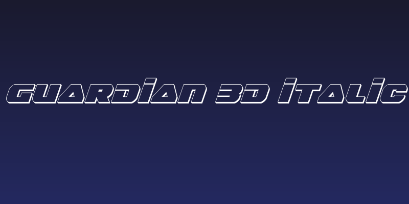 Guardian 3D Italic Social Header