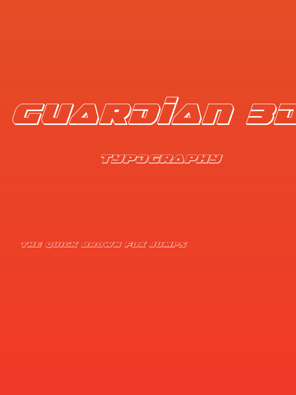 Guardian 3D Italic Poster