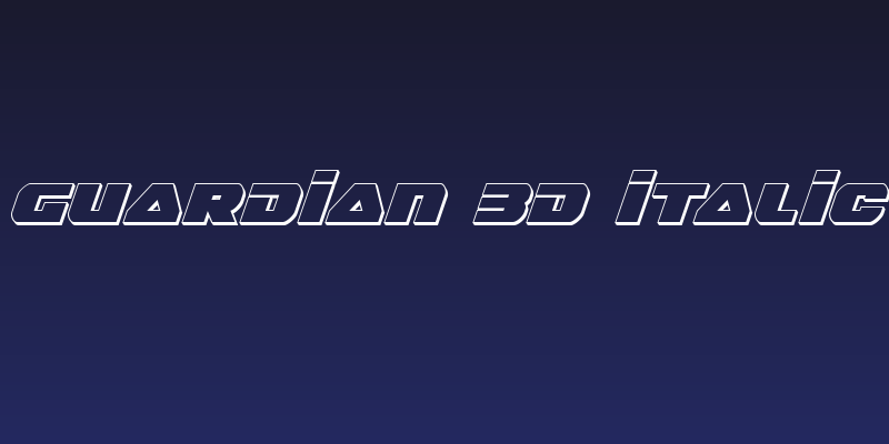 Guardian 3D Italic Social Header