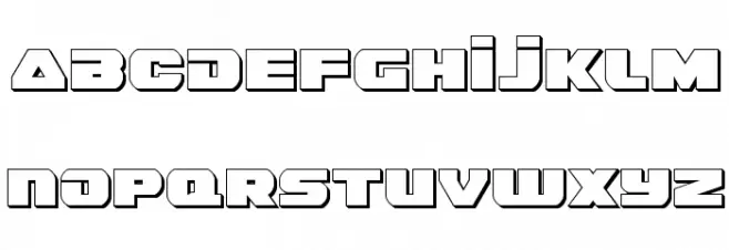 Guardian 3D Шрифта ВЕРХНИЙ