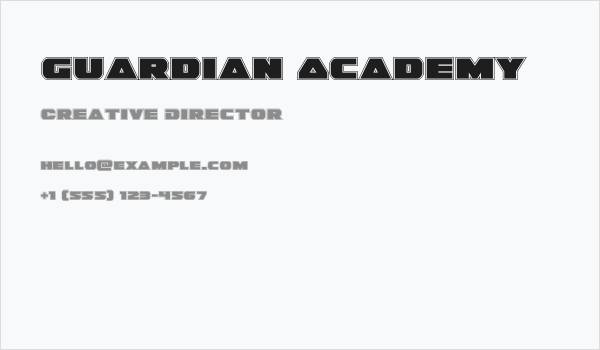 Guardian Academy Business Card