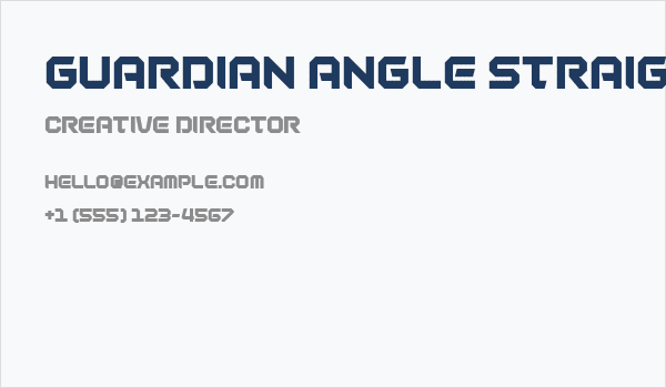 Guardian Angle Straight Business Card
